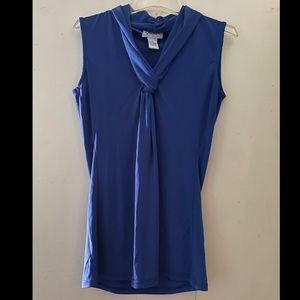 Carmen Marc Valvo Blue Blouse